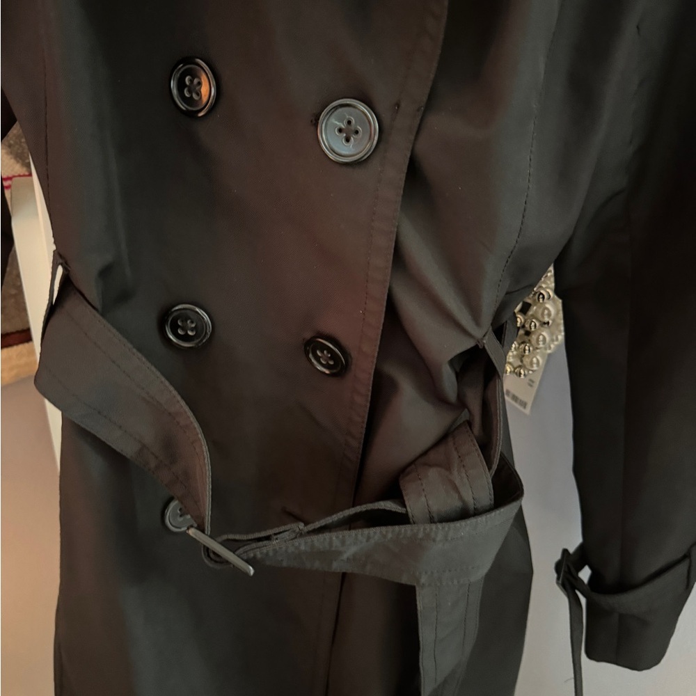 Banana Republic Classic Black Trench Coat - Picture 4 of 15